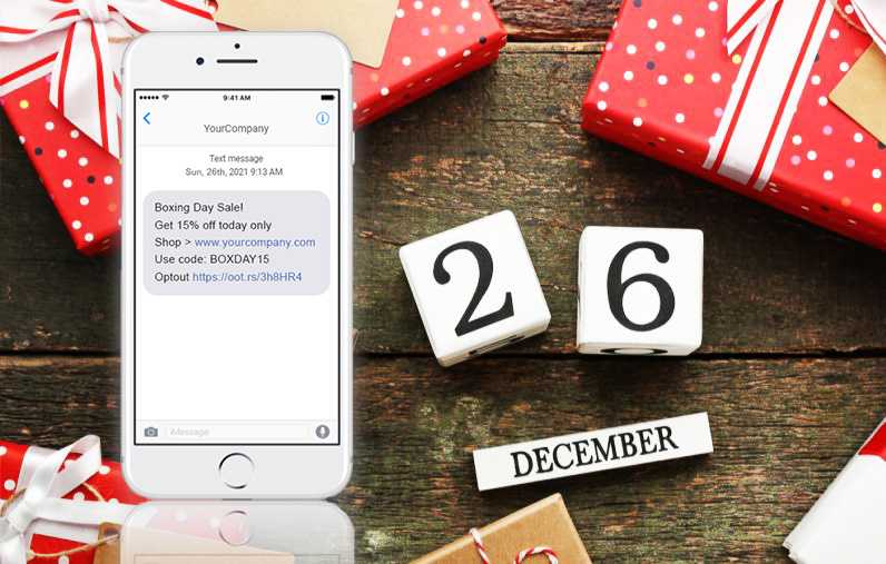 Text Global Boxing Day Sale Bulk SMS text marketing